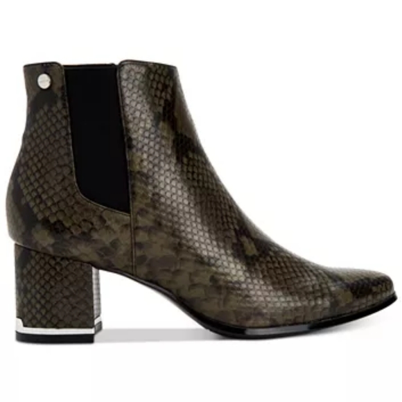 calvin klein snakeskin booties